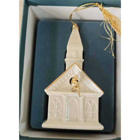 Lenox Christmas Ornament Lot of 6 Porcelain 3D Vintage In Original Boxes Look! - Picture 2 of 7